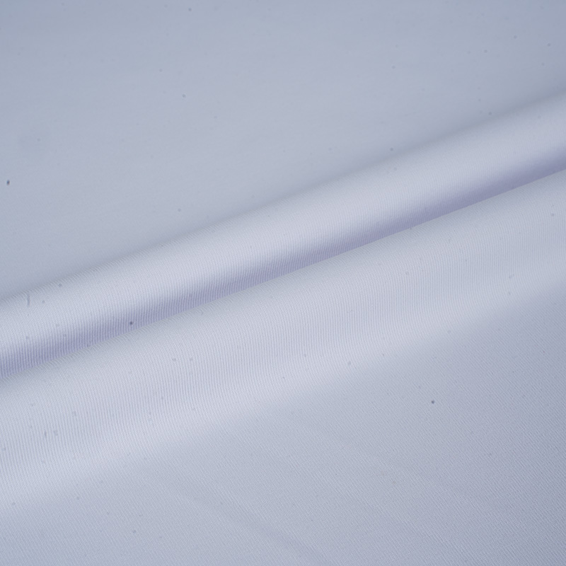 23F06002 88% Polyester 12% Spandex PFP Submolation White Single Jersey tissu